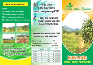 brosur pesona alam pancaniti kavling kebun durian musang king produktif di puncak 2 sukamakmur